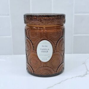 Vanilla Cedar Scented Candle - Brown